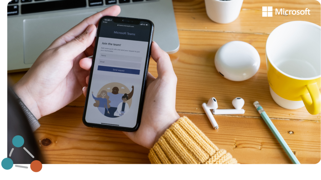Smartphone with Teams application